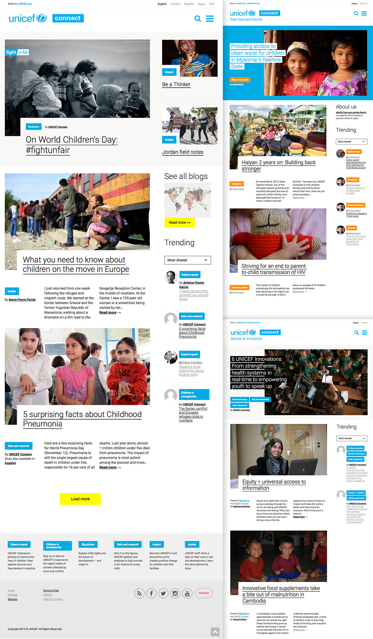 UNICEF Connect spread